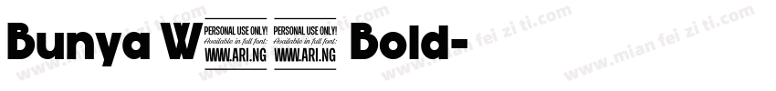 Bunya W03 Bold字体转换